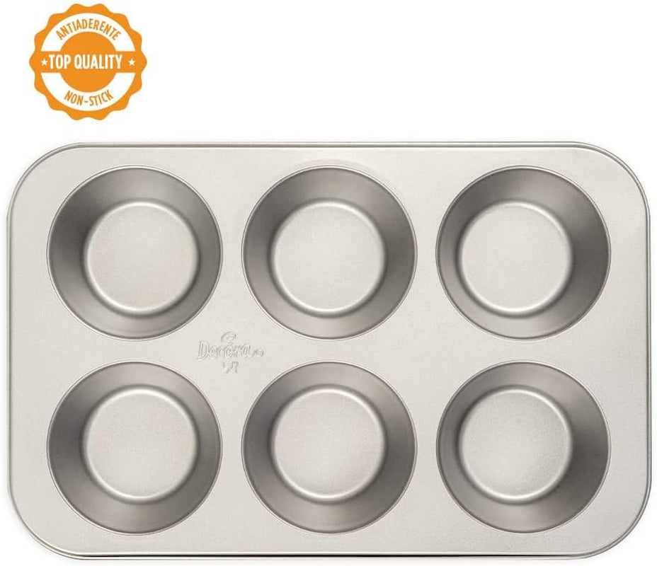 Plech 6 Jumbo Muffiny Ø 9 cm - 34 X 22 X 4,5 cm Formy a plechy na pečení Naty Shop