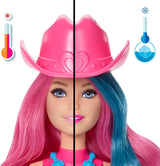 Panenka Barbie Color Reveal a doplňky se 6 překvapeními, řada Disco Star s kovovými třpytkami a topem měnícím barvu (styly se mohou lišit), JCP01, 32 cm