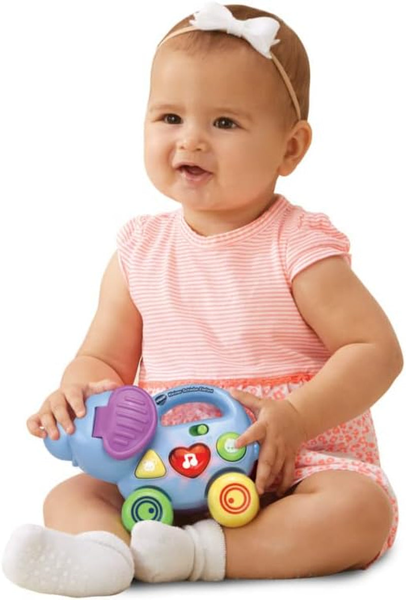 Vtech Baby Little Pushing Elephant - Interaktivní hračka na hraní - S písničkami, melodiemi, větami a zvuky - Pro děti ve věku 6-36 měsíců Baby Toys Naty Shop