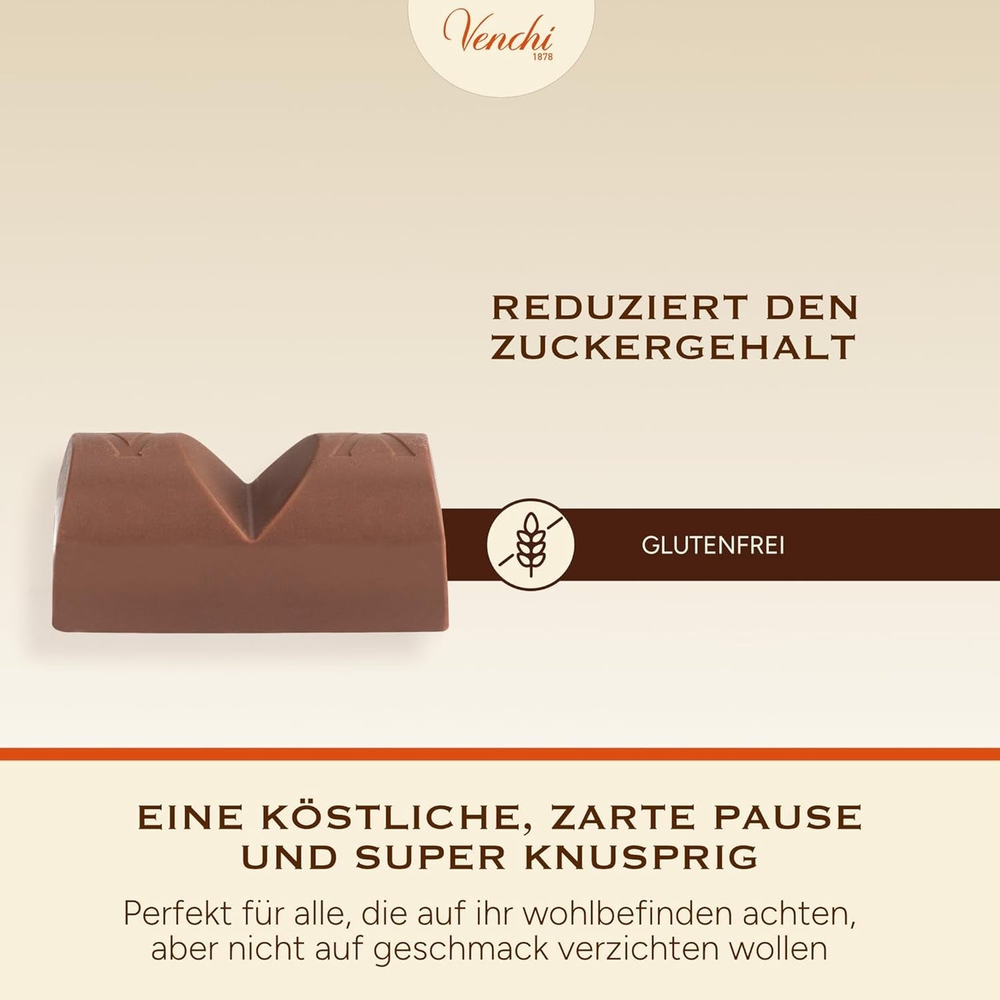 Venchi - Čokoládové tyčinky s mlékem a lískovými oříšky - 70% cukru - Pralinky s celými lískovými oříšky CHZO Piemont, 1 kg - Bez lepku