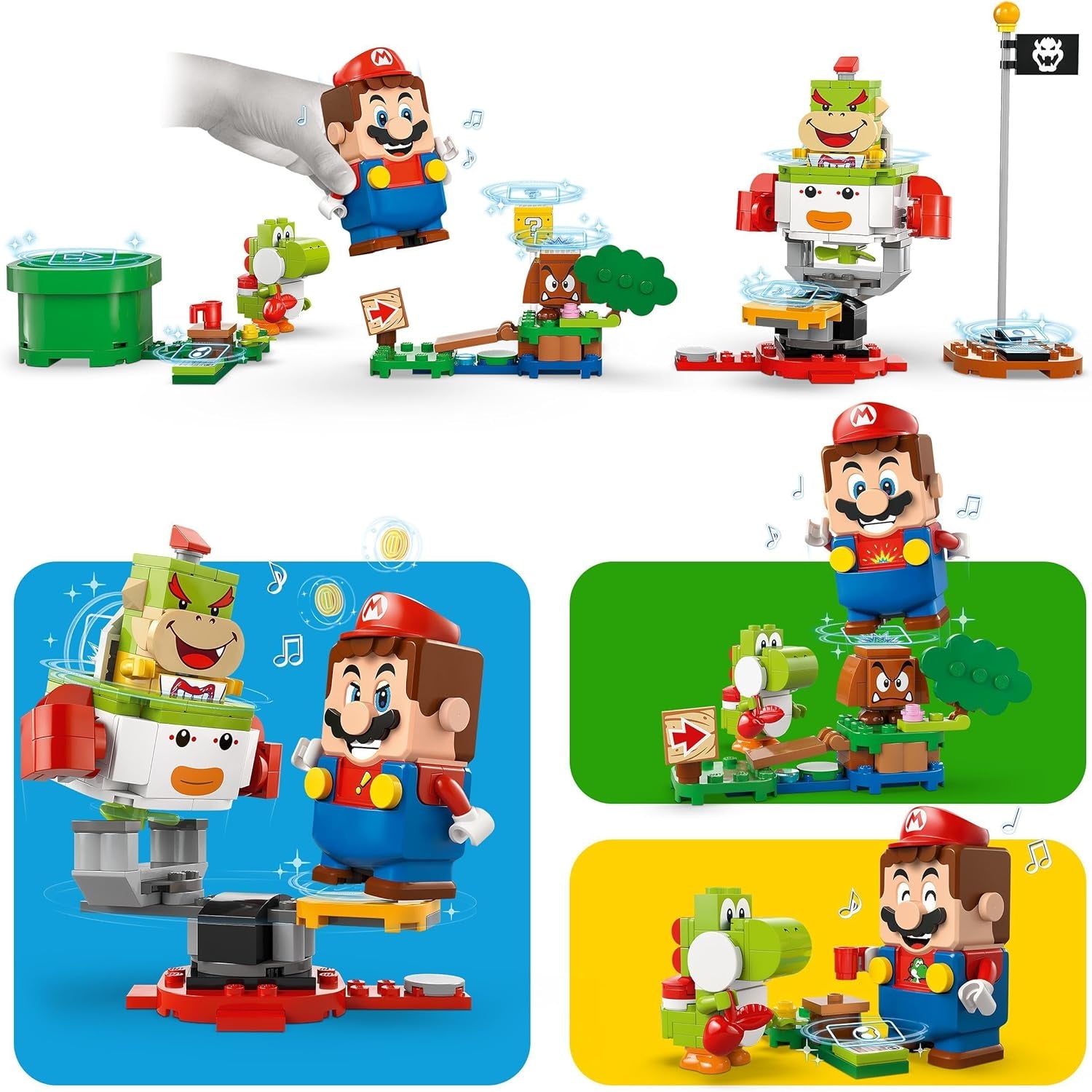 LEGO Super Mario Dobrodružství s interaktivním Mariem, sada vozíků pro klauna, hračka Yoshi, dárek pro Nintendo pro chlapce, dívky a hráče od 6 let 71439 Stavebnice Besuche den LEGO-Store