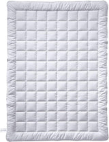 Billerbeck Simone Superlight přikrývka - hedvábná přikrývka - 135 X 200 Cm - letní přikrývka, chladivá přikrývka, lehká letní přikrývka - 100% bavlna, bílá Přikrývky a přikrývky Naty Shop 155X220 Cm