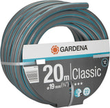 Gardena Classic hadice 19 mm (3/4 palce), 20 m: Univerzální zahradní hadice z robustní tkaniny, křížově tkaná, tlak při roztržení 22 barů, odolná proti UV záření, bez systémových komponent, záruka 12 let (18022-20)