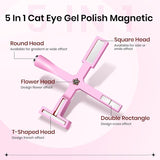 Magnet na nehty SUPWEE 5 v 1, růžový magnet pro kočičí oči pro Nägel Multifunktions Magnetstift DIY Magic 3D Magnet Stick Pen Set Nail Art Magnet Stick Für Nail Art Diy-Zubehör
