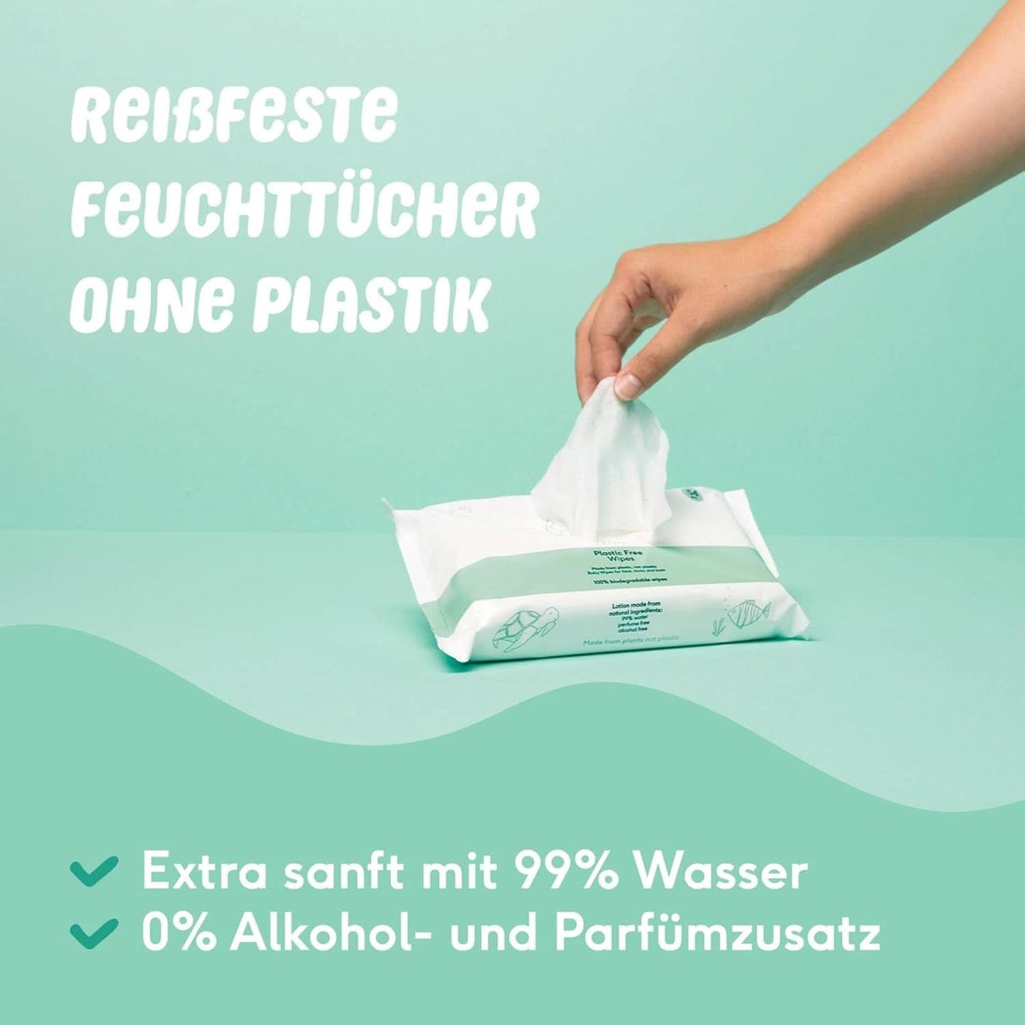 Naïf Plastikfreie Feuchttücher 864 Stück (16Er X 54 Feuchttücher) - Pflege Für Babypo, Körper Und Gesicht - 99 % Aus Wasser - 0 % Parfüm Und Alkohol - Nachhaltige Feuchttücherbox Eukalyptus Sentiv Shop