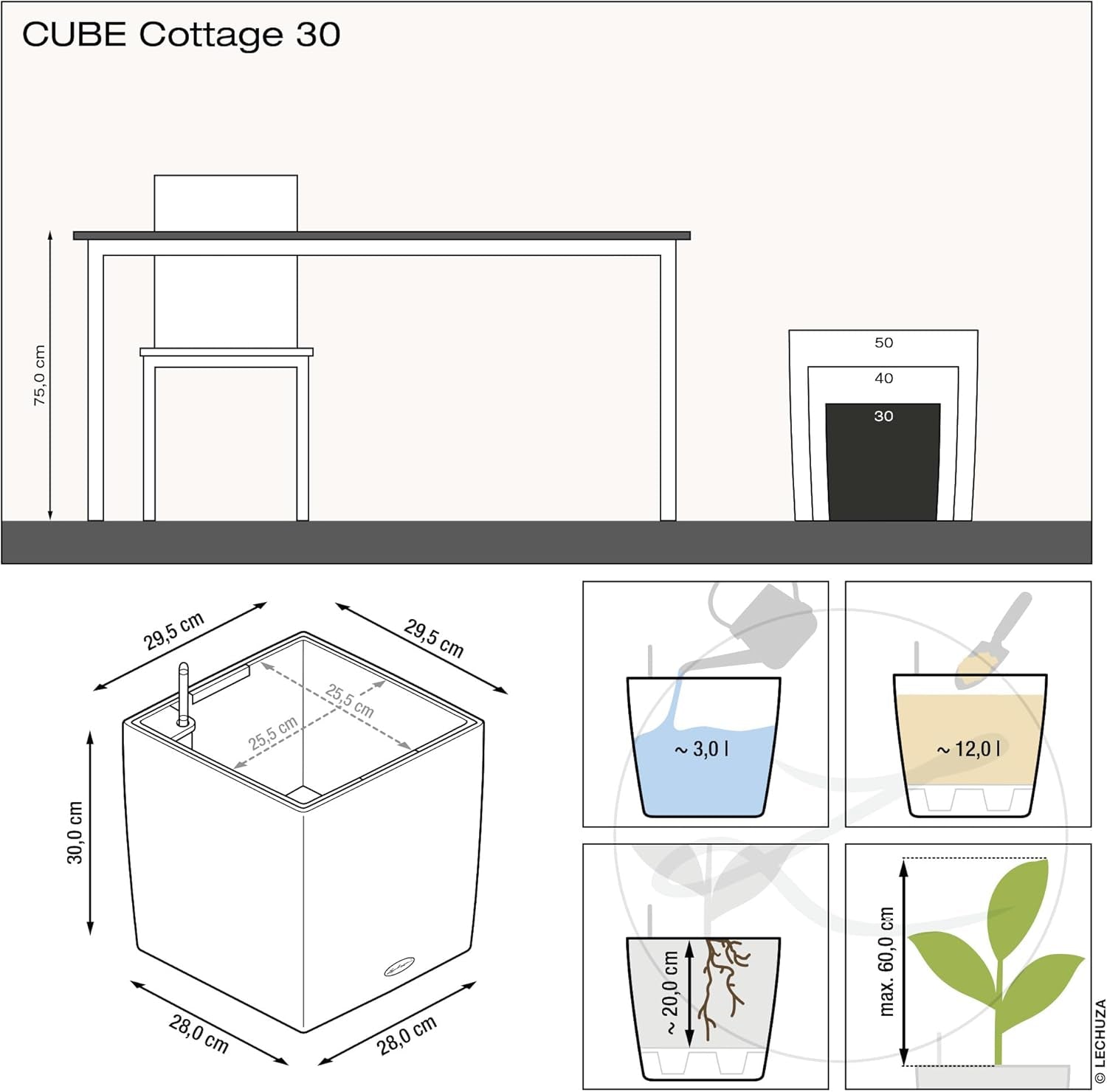 LECHUZA CUBE Chata 30 žula 15372