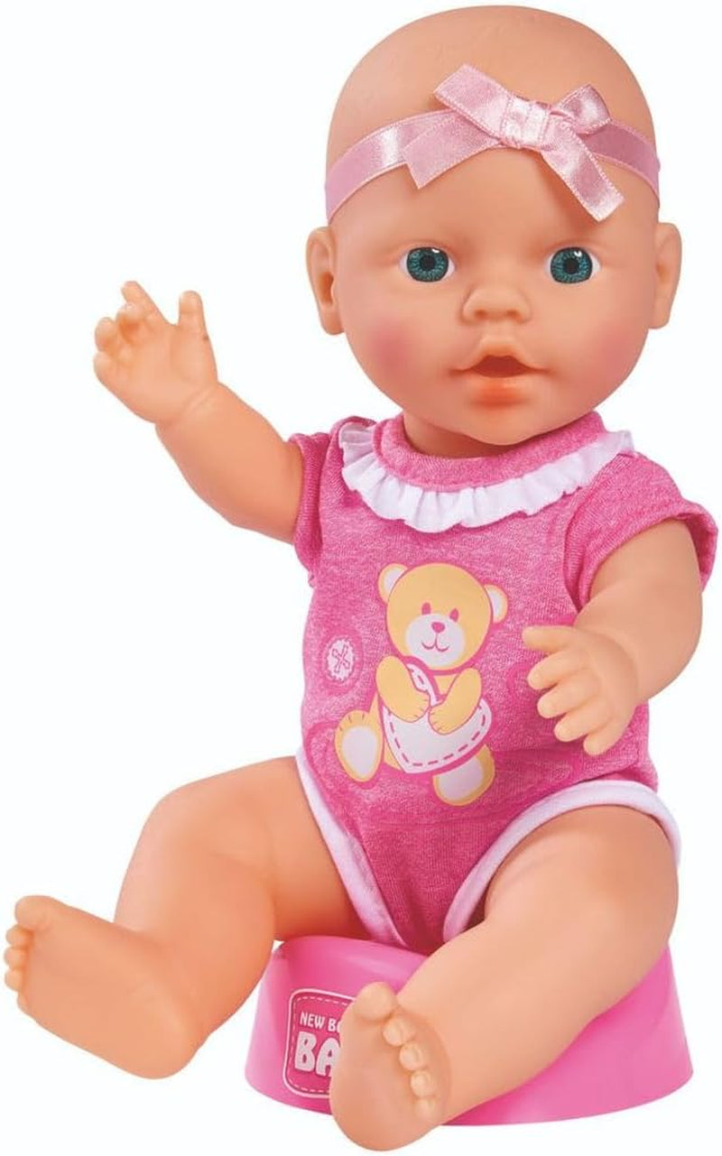 Simba 105030069 - Novorozená panenka, celovinylová panenka na pití a vodu s rodným listem a doplňky, 4 kusy, 30 cm, panenka, věk 3+