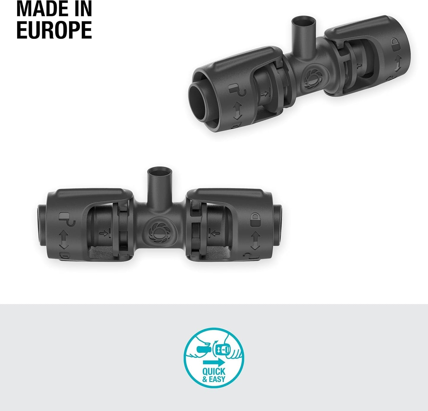 Gardena Micro-Drip-System T-kus pro rozprašovací trysky: Spojení mezi 13 mm trubicí a rozprašovací tryskou, automatické zavlažování rostlin, rychlé a snadné připojení, opakovaně použitelné (13206-20)