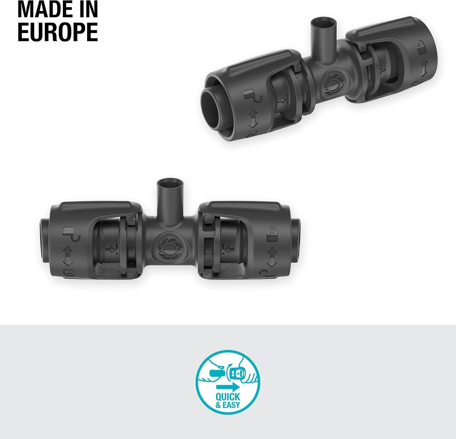 Gardena Micro-Drip-System T-kus pro rozprašovací trysky: Spojení mezi 13 mm trubicí a rozprašovací tryskou, automatické zavlažování rostlin, rychlé a snadné připojení, opakovaně použitelné (13206-20)