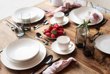 Série MÄSER Felise, elegantní kávový servis pro 6, nadčasový, černý okraj, porcelán, bílá