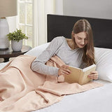 Madison Park Luxury Tekutá bavlna Vysoká kvalita Měkká Pohodlná Deka ze 100% Ringspun bavlny Na Pohovku nebo Pohovku Blush Full/Queen Quilts & Quilts Naty Shop