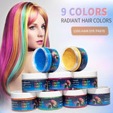 Temporary Green Hair Dye – Vosk pro barvení vlasů, Tón vlasů pro muže Ženy, Přírodní vlasová pomáda, Vosk pro barvení vlasů Crazy Party (4,23 oz, Zelený) Naty Shop Hair Dye