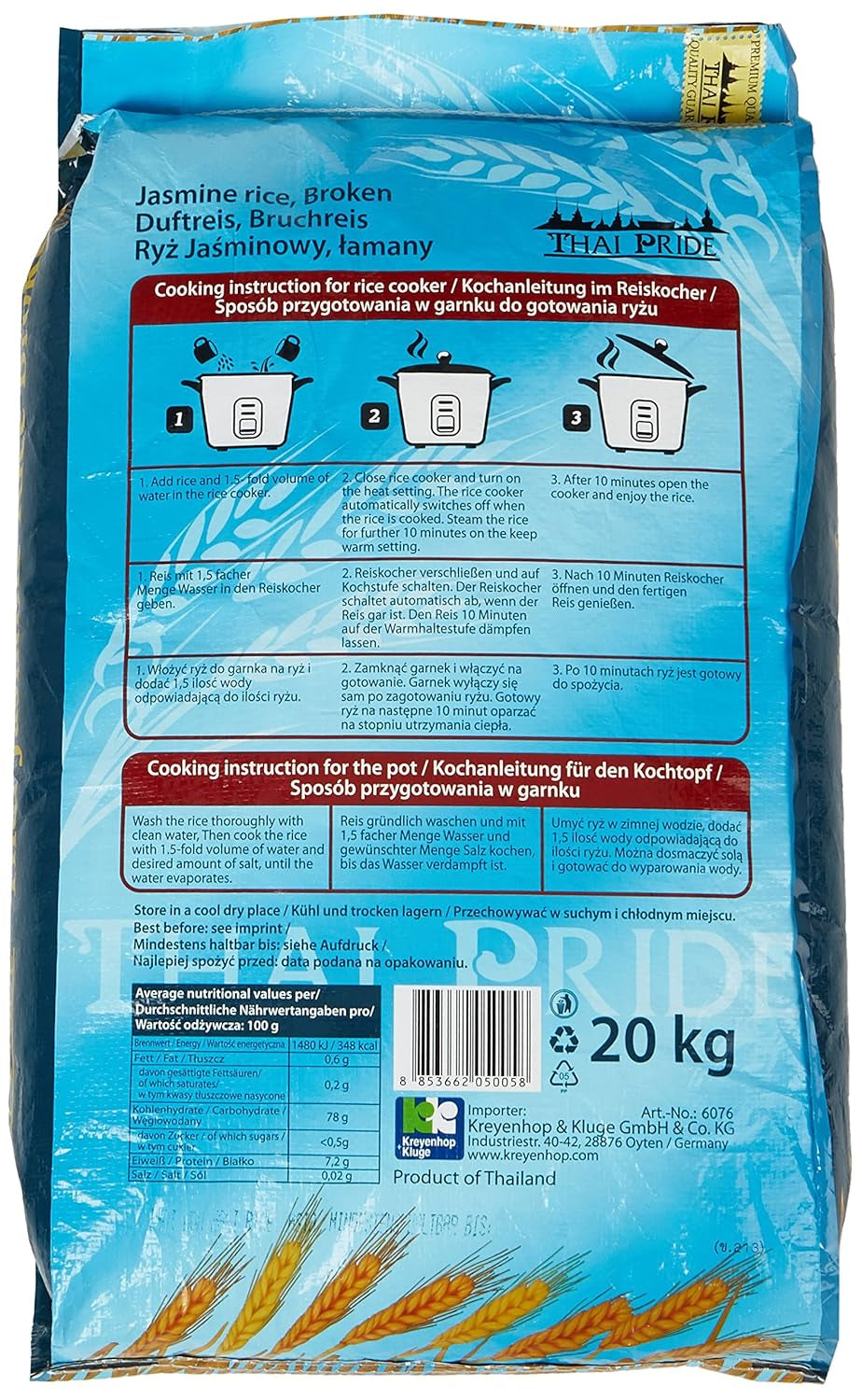 Voňavá lomená rýže, 1 balení (1 x 20 kg)