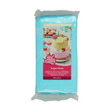 FunCakes Baby Blue Rolled Fondant: Snadné použití, hladký, pružný, měkký a poddajný, ideální pro zdobení dortů, halal, košer a bez lepku. 1 kg cukrové pasty Naty Shop Default Title