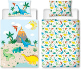 Dětské povlečení bavlněné Povlečení dětské Naty Shop 100 X 135 + 40 X 60 Dino flanel