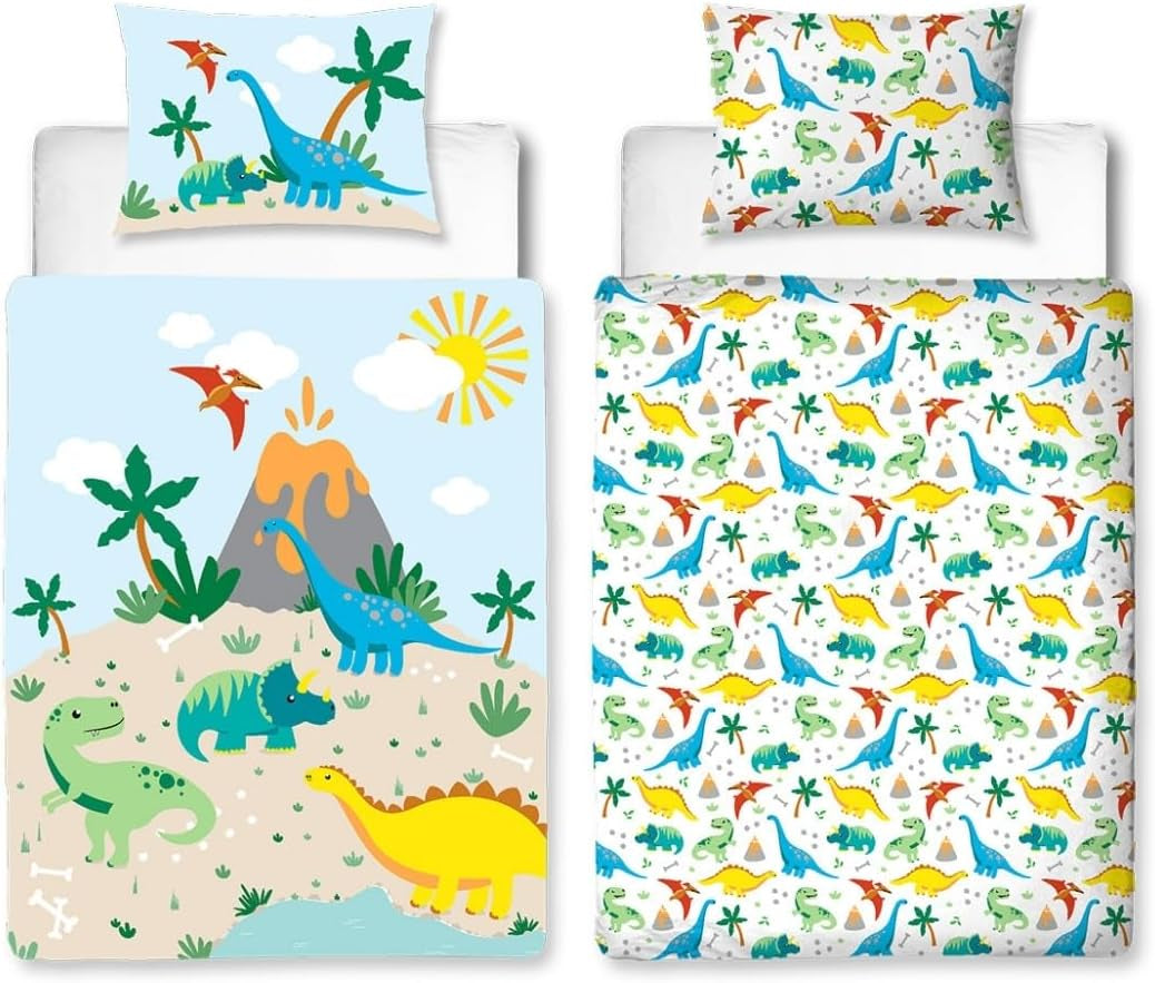 Dětské povlečení bavlněné Povlečení dětské Naty Shop 100 X 135 + 40 X 60 Dino flanel