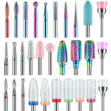 Depvko 30 Stück Nagelfräser Aufsätze Bits, 3/32'' Keramik Bohrer Für Nägel Acryl Diamant-Nagelhaut-Efile-Hartmetall-Retferner Für Zuhause Salon Gel, Maniküre Pediküre-Werkzeuge (Inklusive)3