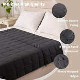 Zátěžová deka 150X200Cm 8kg Relaxační deka pro dospělé pro zlepšení spánku Šedá vážená deka Good Nite Beds and Deky