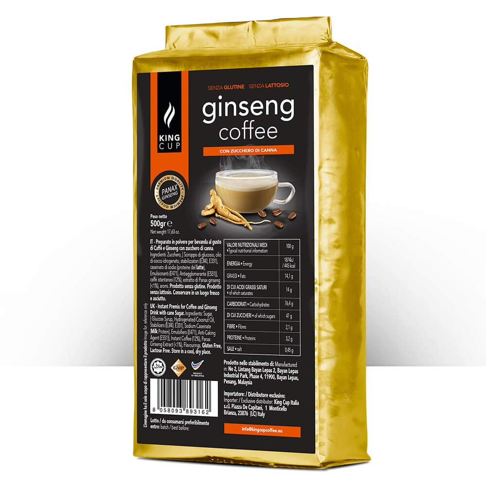 - 1 balení s 500 gr ženšenu s brauner canhrzucker-Löslichem Kaffeepulver zum Süßen, Ideal zum Adden zu Heißem Wasser, Glutenfrei, Laktosefrei und Gentechnikfrei