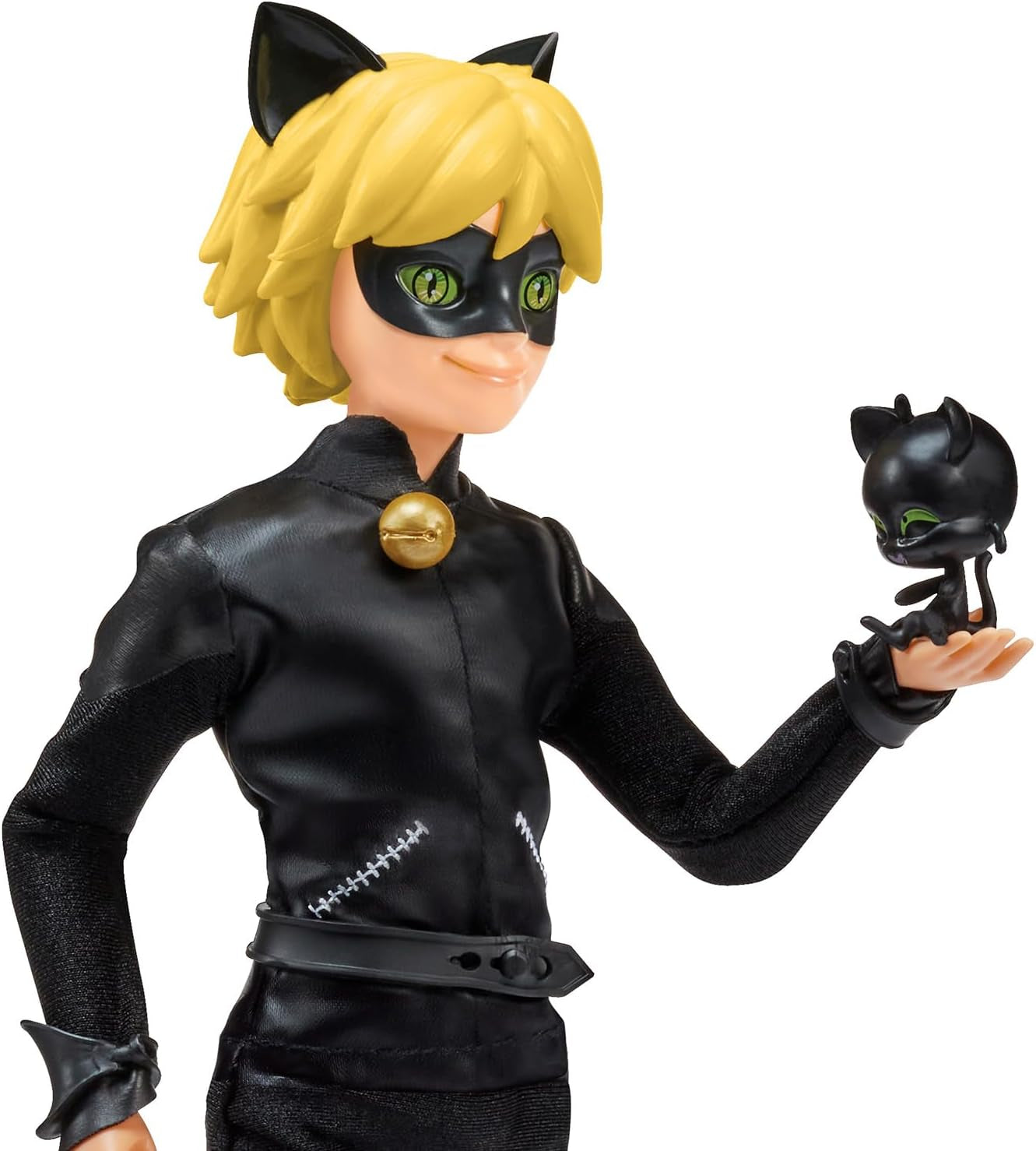 BANDAI - Miraculous Ladybug - 26cm panenka Mannequin - Motan Noir - Oficiálně licencovaná panenka Miraculous - Motan Noir Kloubová panenka - Hračka pro děti od 4 let - P50002