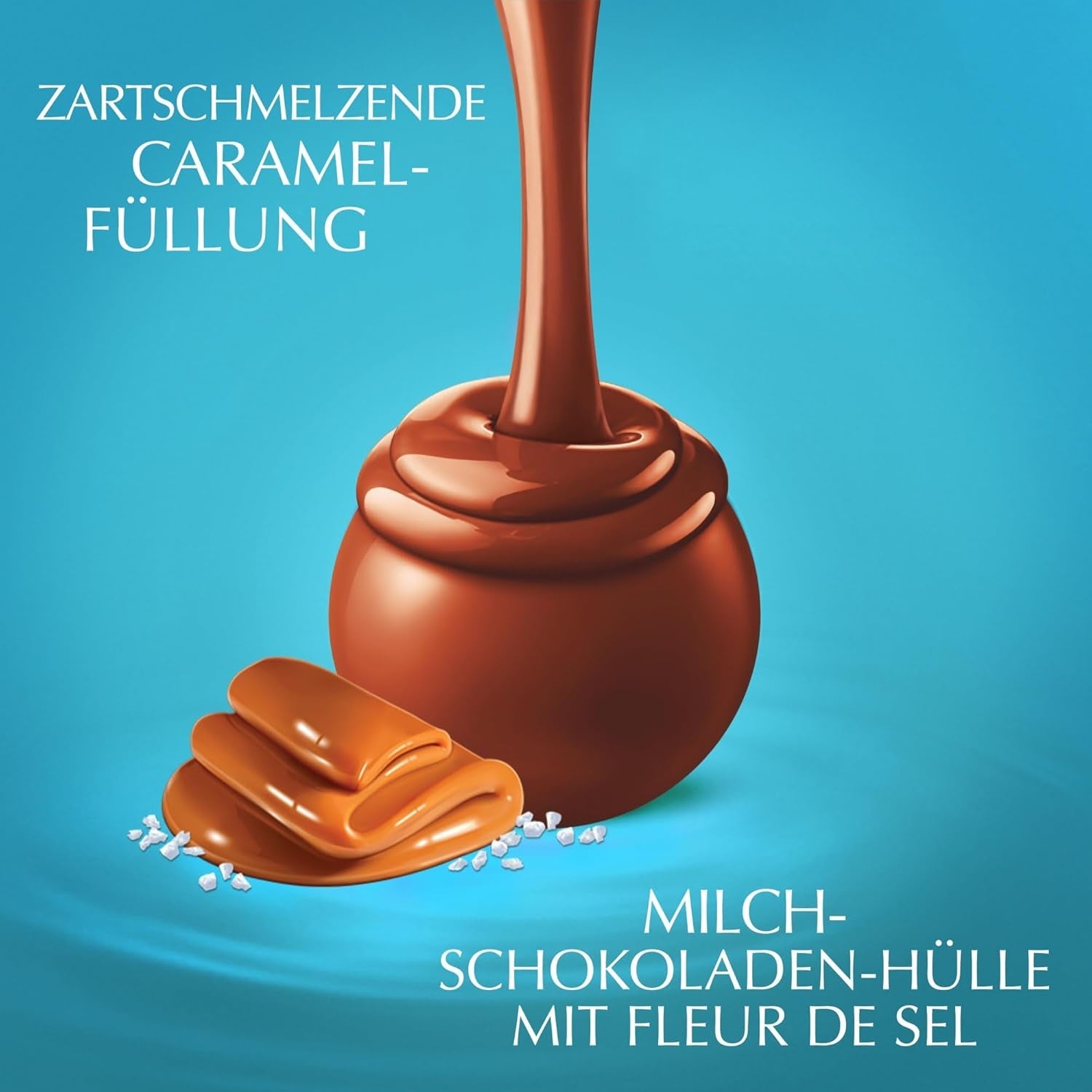 Lindt Čokoláda | LINDOR Kornout ze slaného karamelu | 500 g | 38 kuliček z mléčné čokolády s náplní ze slaného karamelu | Dárek z čokolády