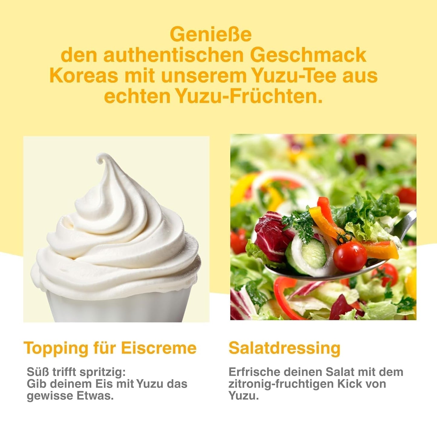 Korejský nápoj Easycookasia – čaj Yuzu | Ovocné, sladké a citrusové | S vitamínem C | Na čaj, limonádu, koktejly a dezerty | Objevte asijskou čajovou kulturu (500g)
