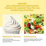 Korejský nápoj Easycookasia – čaj Yuzu | Ovocné, sladké a citrusové | S vitamínem C | Na čaj, limonádu, koktejly a dezerty | Objevte asijskou čajovou kulturu (500g)