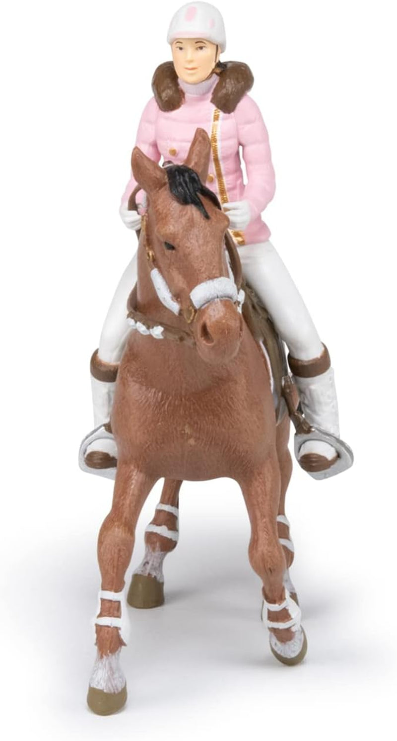 PAPO - Figurka koně - Rider Fashion Winter, vášeň pro ježdění, hračka pro děti od 3 let. Akční figurky Naty Shop
