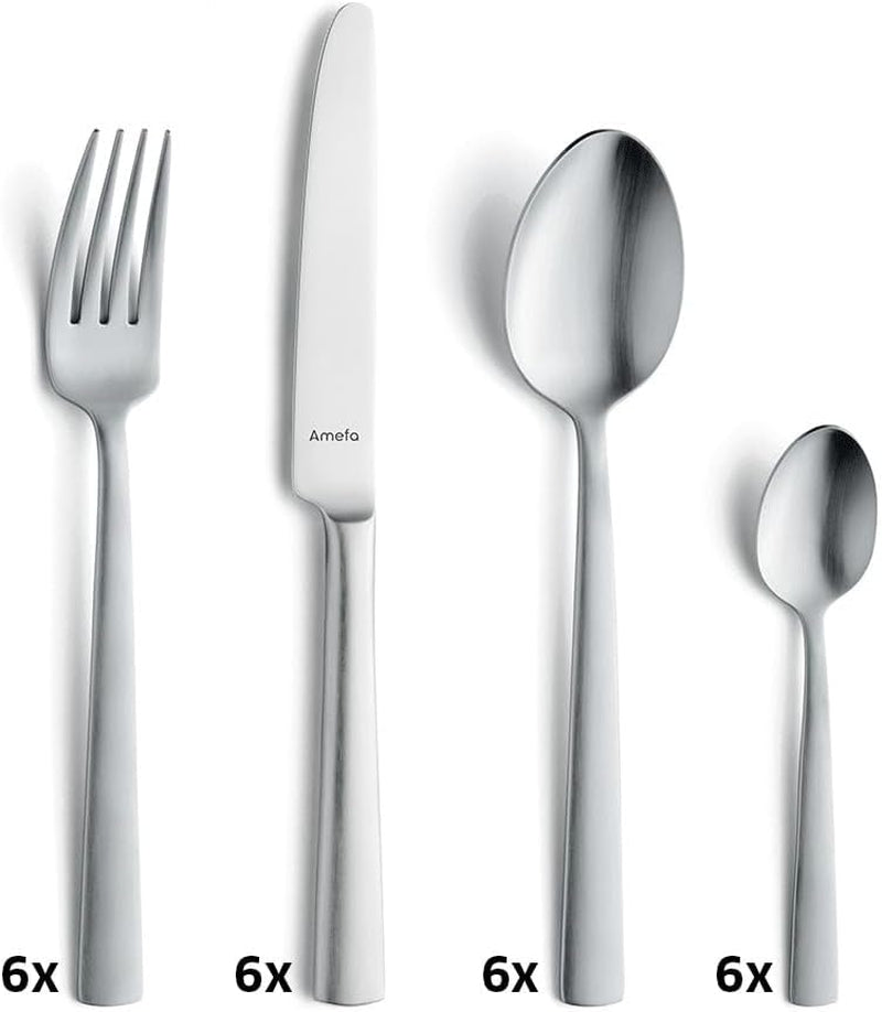 Sada příborů Amefa Ventura 6 osob, 24 dílů, nerezová ocel 18/0, Kitchen Naty Shop