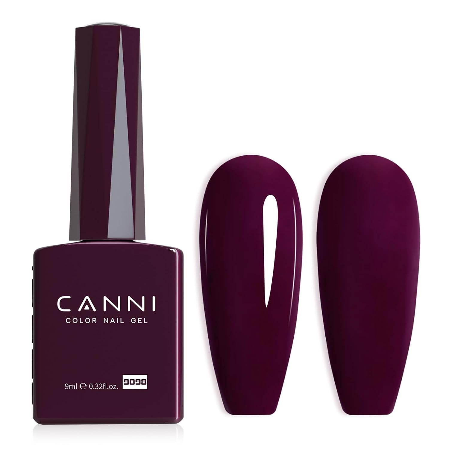 CANNI gel lak na nehty, semipermanentní, tmavě fialový, lak na nehty, UV gel, soak off, manikúra