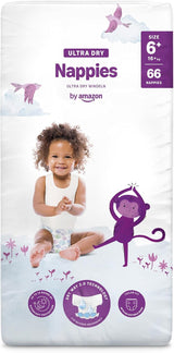 Ultra suché plenky Amazon, velikost 1 (2–5 kg) – měsíční krabička, bílá, počet 96 (2 balení po 48) (dříve značka Mama Bear, identický produkt)