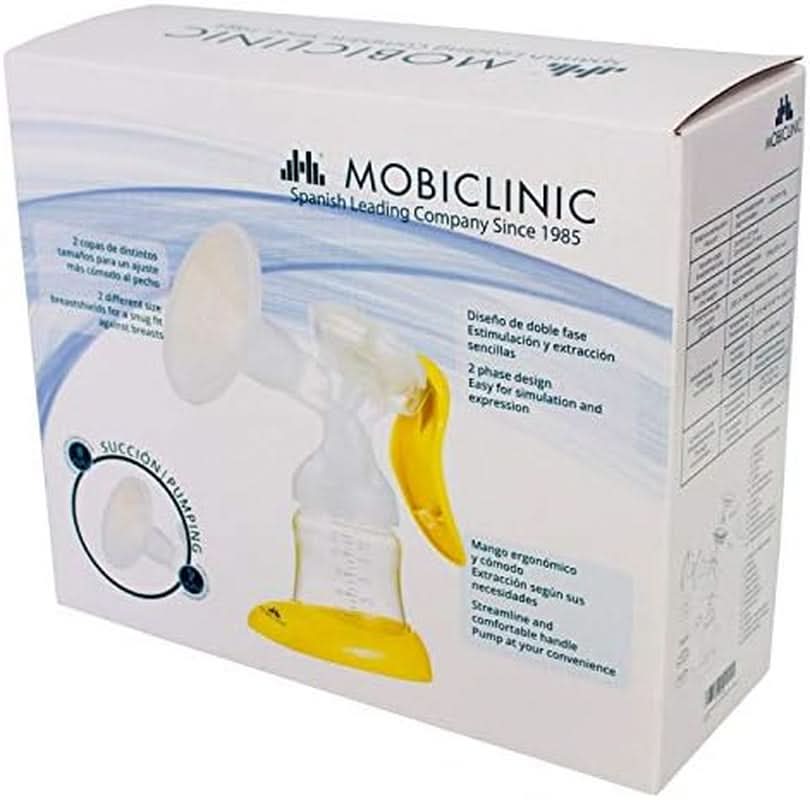 Mobiclinic ®, manuální odsávačka mateřského mléka, evropská značka, ergonomická rukojeť Příslušenství Jídlo a kojení Bebe Naty Shop
