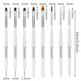 Sada Sularpek 8 Stück Nagel Pinsel, Pinsel Für Gelnägel, Nageldesign Pinsel, Nail Art Dotting Tools, Nailart Pinsel Für Gel Acryl Nägel Nailart