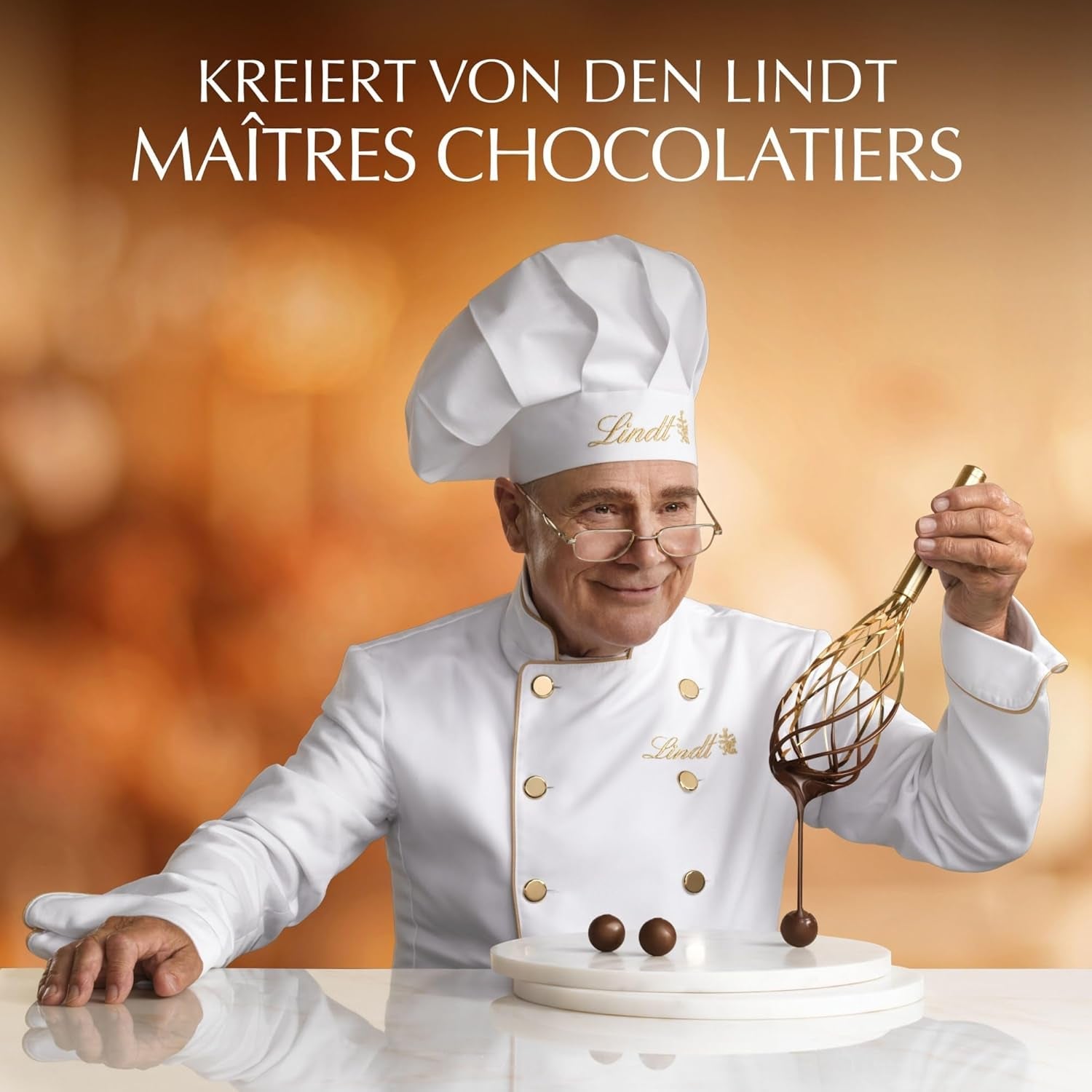 Lindt Čokoláda | LINDOR Kornout ze slaného karamelu | 500 g | 38 kuliček z mléčné čokolády s náplní ze slaného karamelu | Dárek z čokolády