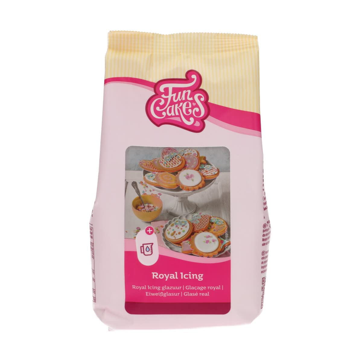 Funcakes Mix Für Royal Icing, Einfach Zu Berübenen, Zum Dekorieren Von Kuchen Und Keksen, Schöne Glasur, Nur Wasser Addenden, Halal., 450 G Glasuri a Decor Naty Shop Výchozí název