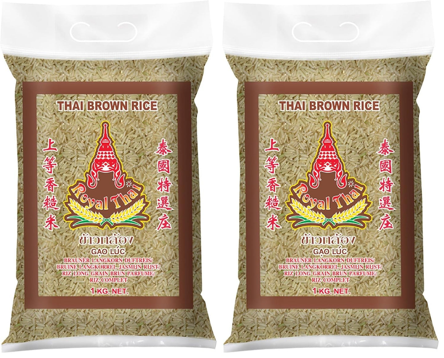 ROYAL THAI RICE - Voňavá dlouhozrnná hnědá rýže - 1 x 1 kg