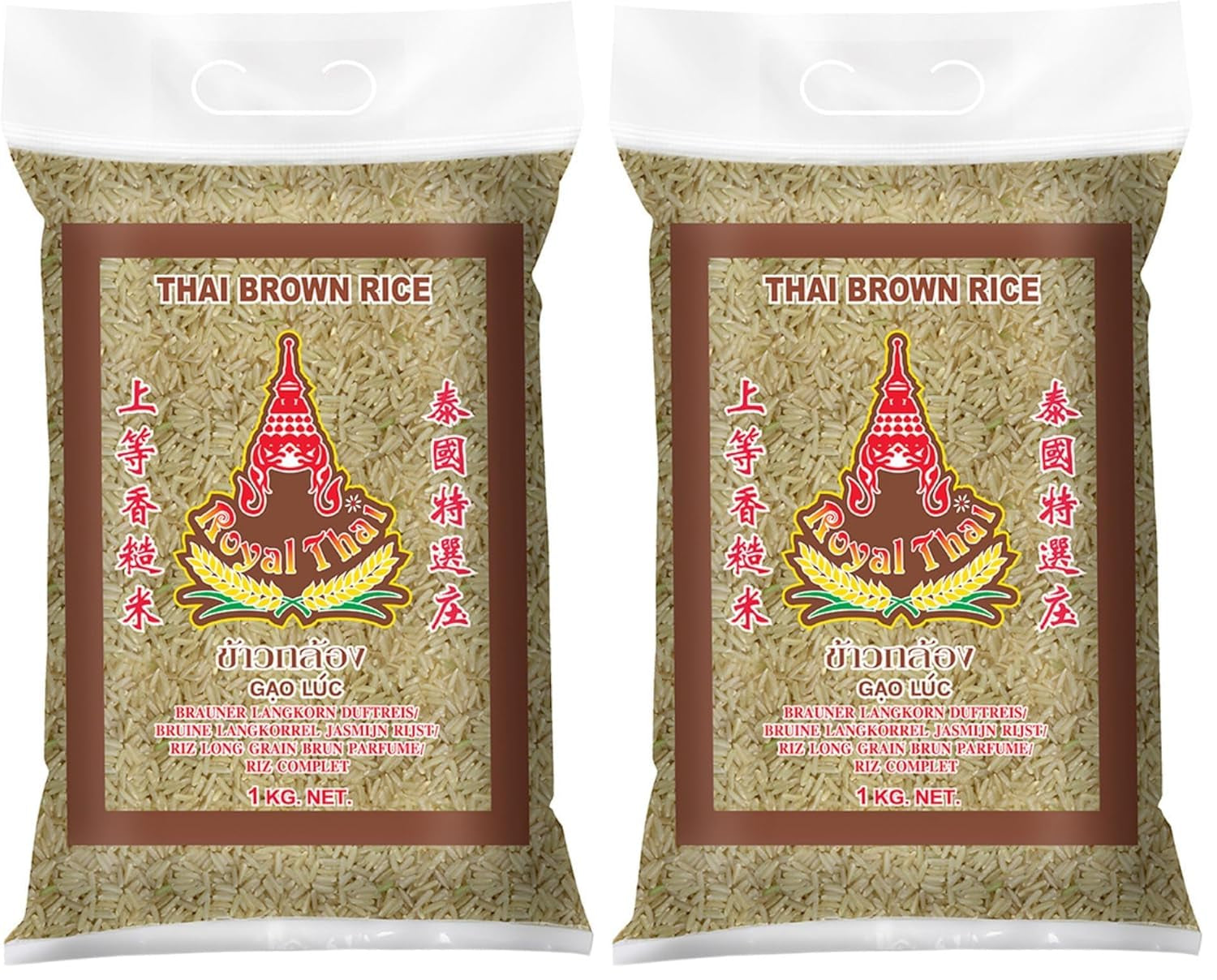 ROYAL THAI RICE - Voňavá dlouhozrnná hnědá rýže - 1 x 1 kg