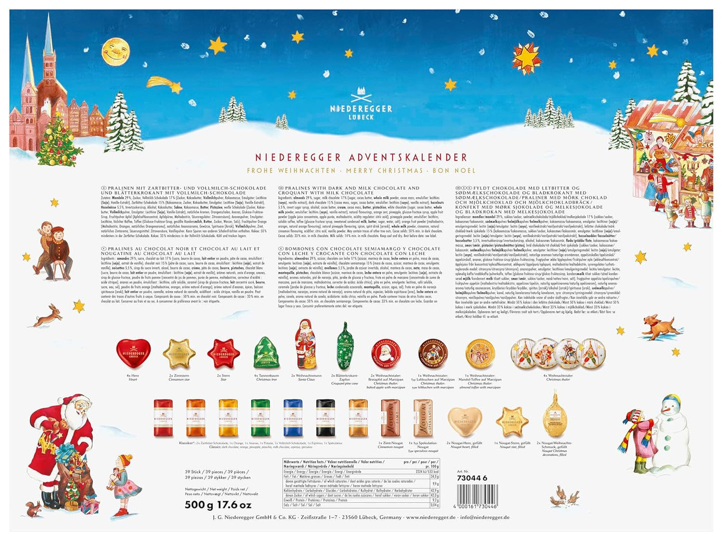 Adventní kalendář Niederegger Carousel 500g
