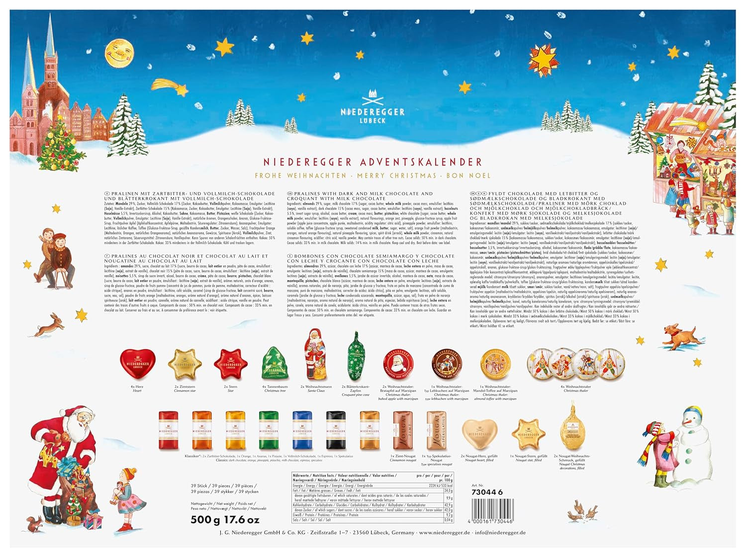 Adventní kalendář Niederegger Carousel 500g