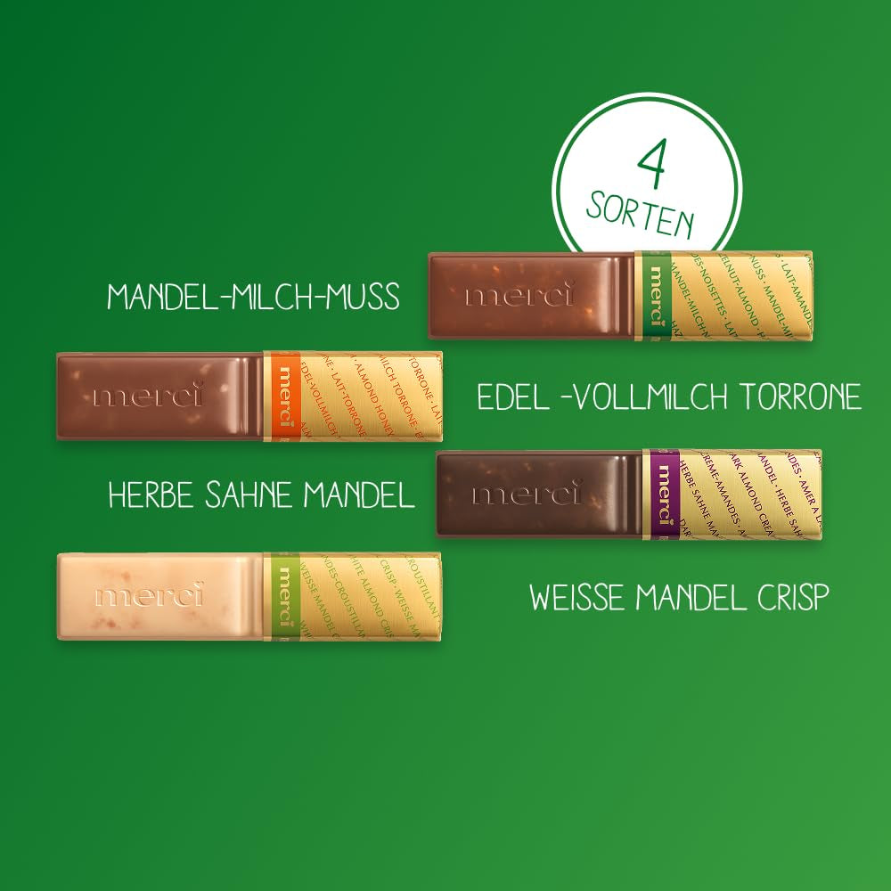 Nejjemnější výběrová odrůda Mandlové křupání – 10 x 250 g – Plněné i neplněné čokoládové speciality