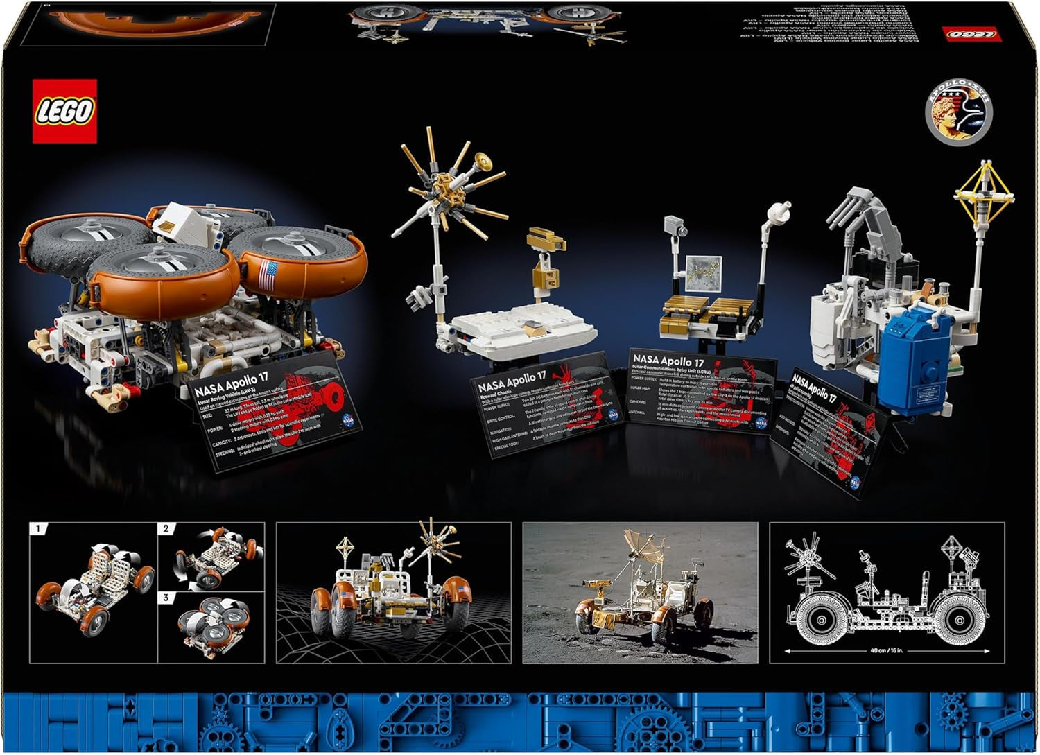 LEGO Technic NASA Apollo Lunar Roving Vehicle (LRV), Lunar Rover Model pro dospělé, Vesmírný sběratelský sběratel pro vědecké nadšence, Stavebnice, Model vesmírného vozidla 42182 Stavebnice Besuche den LEGO-Store