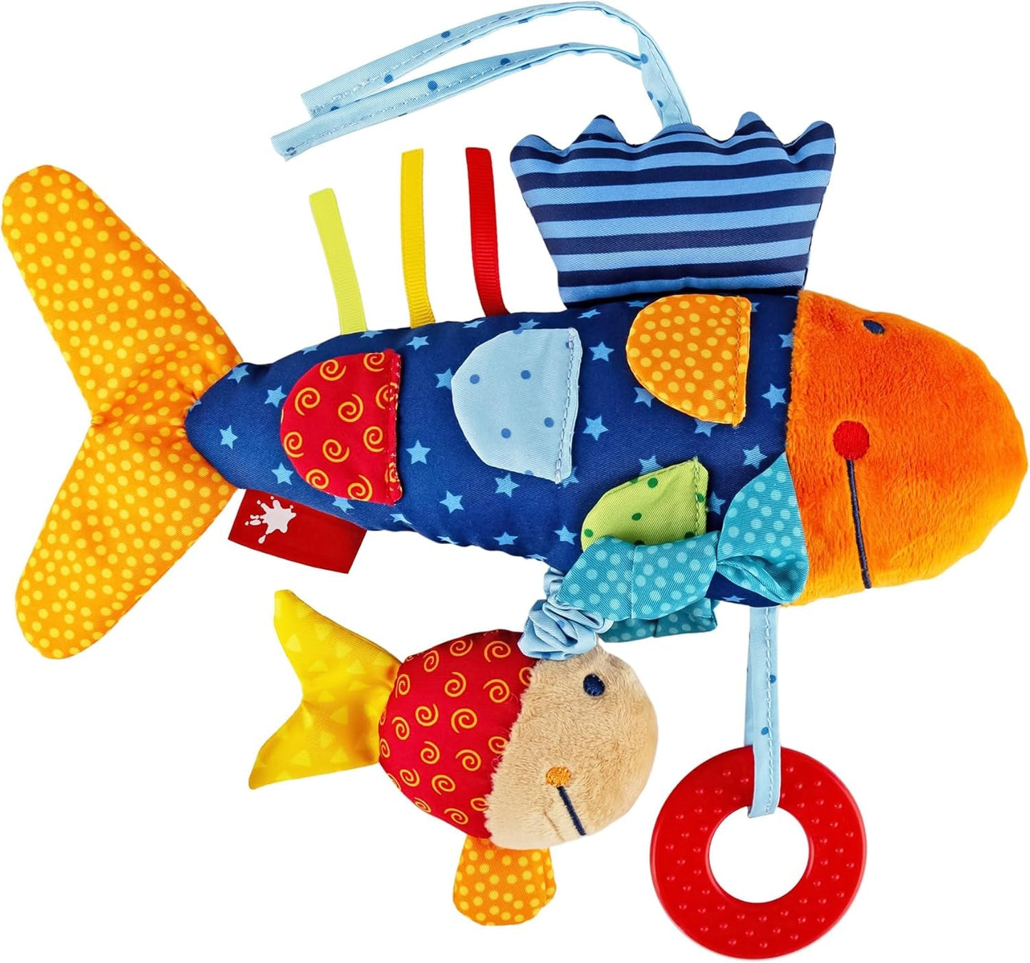 SIGIKID 40104 Active fish Baby Activity PlayQ Hračka pro děti dívky a chlapce doporučeno od 3 měsíců vícebarevné Baby Toys Naty Shop