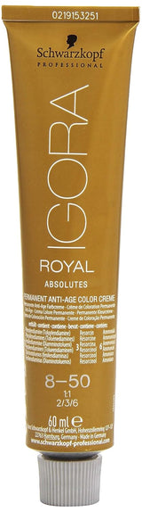 Igora Royal Absolute Age Blend barva na vlasy, 7-560 středně zlatá čokoládová blond, 60 ml Naty Shop Hair Dye 8-50 Natural Light Golden Blonde 60 Ml (1 balení)