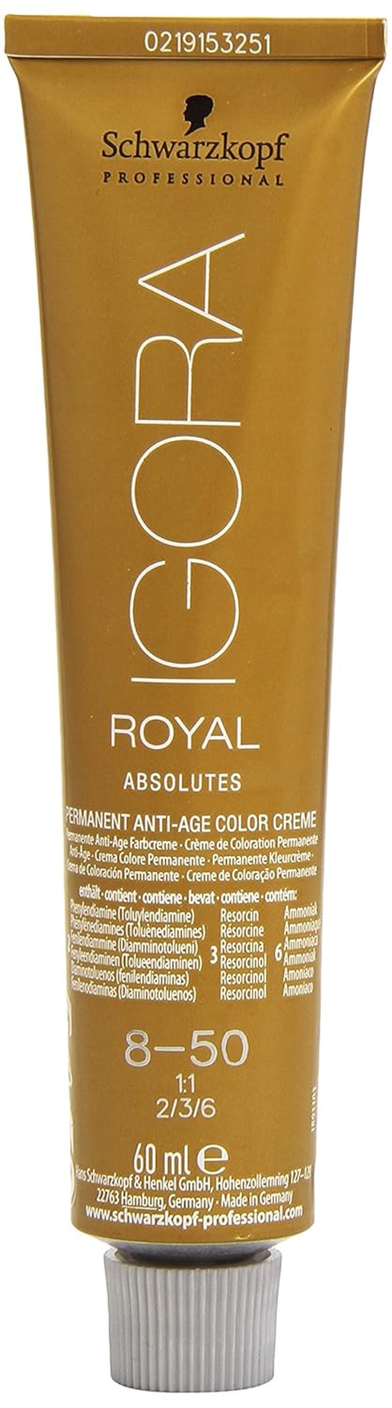 Igora Royal Absolute Age Blend barva na vlasy, 7-560 středně zlatá čokoládová blond, 60 ml Naty Shop Hair Dye 8-50 Natural Light Golden Blonde 60 Ml (1 balení)