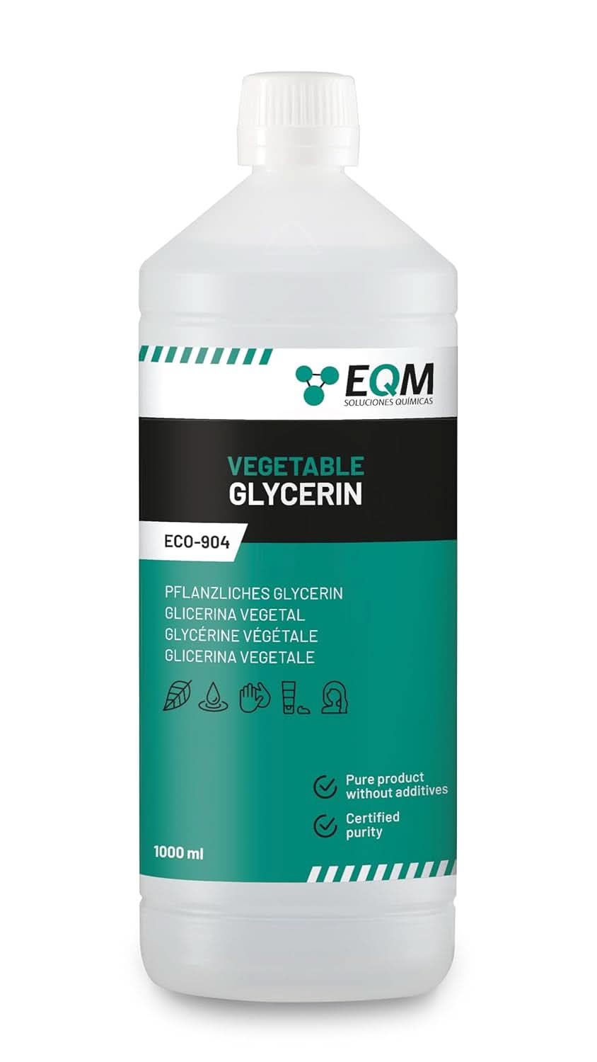 Rostlinný glycerin, 100% přírodní, přírodní zvlhčovač pro vlasy a pokožku, ideální pro mýdla, šampony, krémy, 1 litr Sprcha a vana Naty Shop