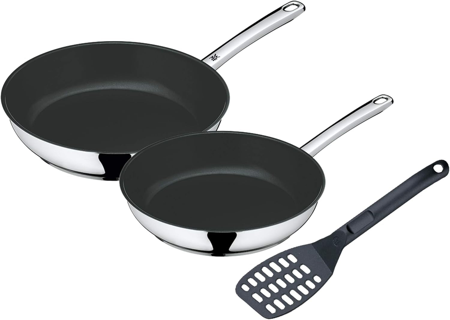 WMF Devil 2dílná sada pánví, indukční pánev 24, 28 cm, nerezová ocel Cromargan, keramický povrch, odolné vůči troubě Hrnce a pánve Sada Naty Shop 3 produkty 48 x 30,5 x 15 cm