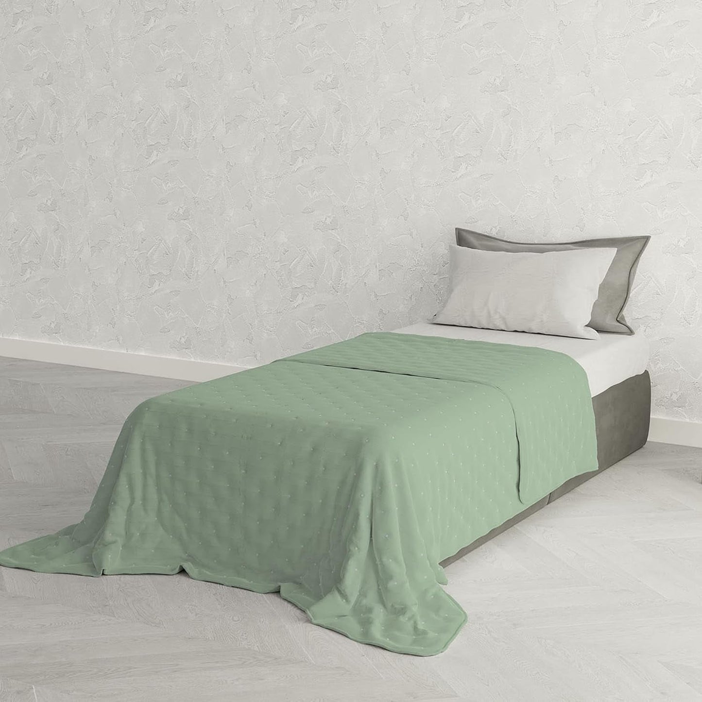 Elegantní letní přikrývka, prošívaná, zelená, 170 X 250 cm Přikrývky a přikrývky Naty Shop