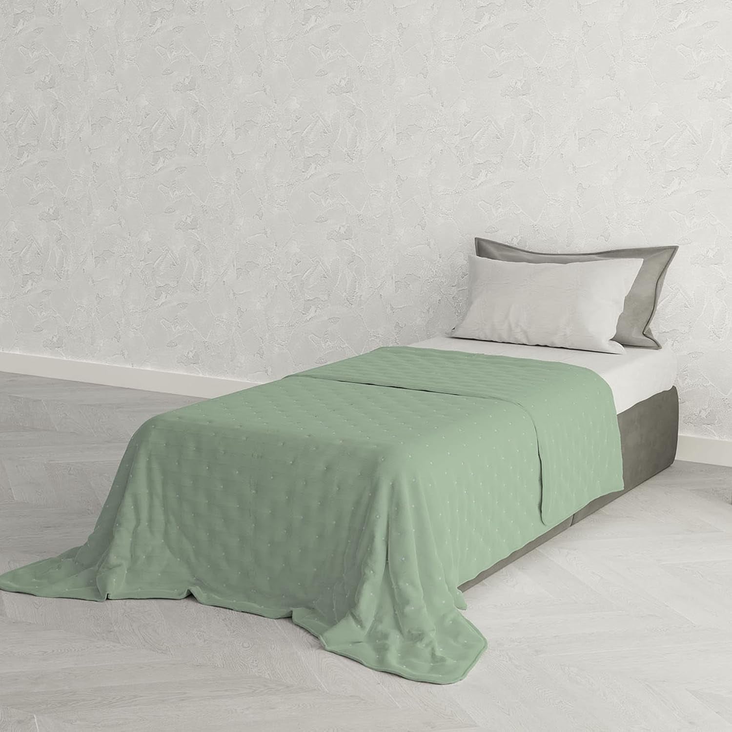 Elegantní letní přikrývka, prošívaná, zelená, 170 X 250 cm Přikrývky a přikrývky Naty Shop