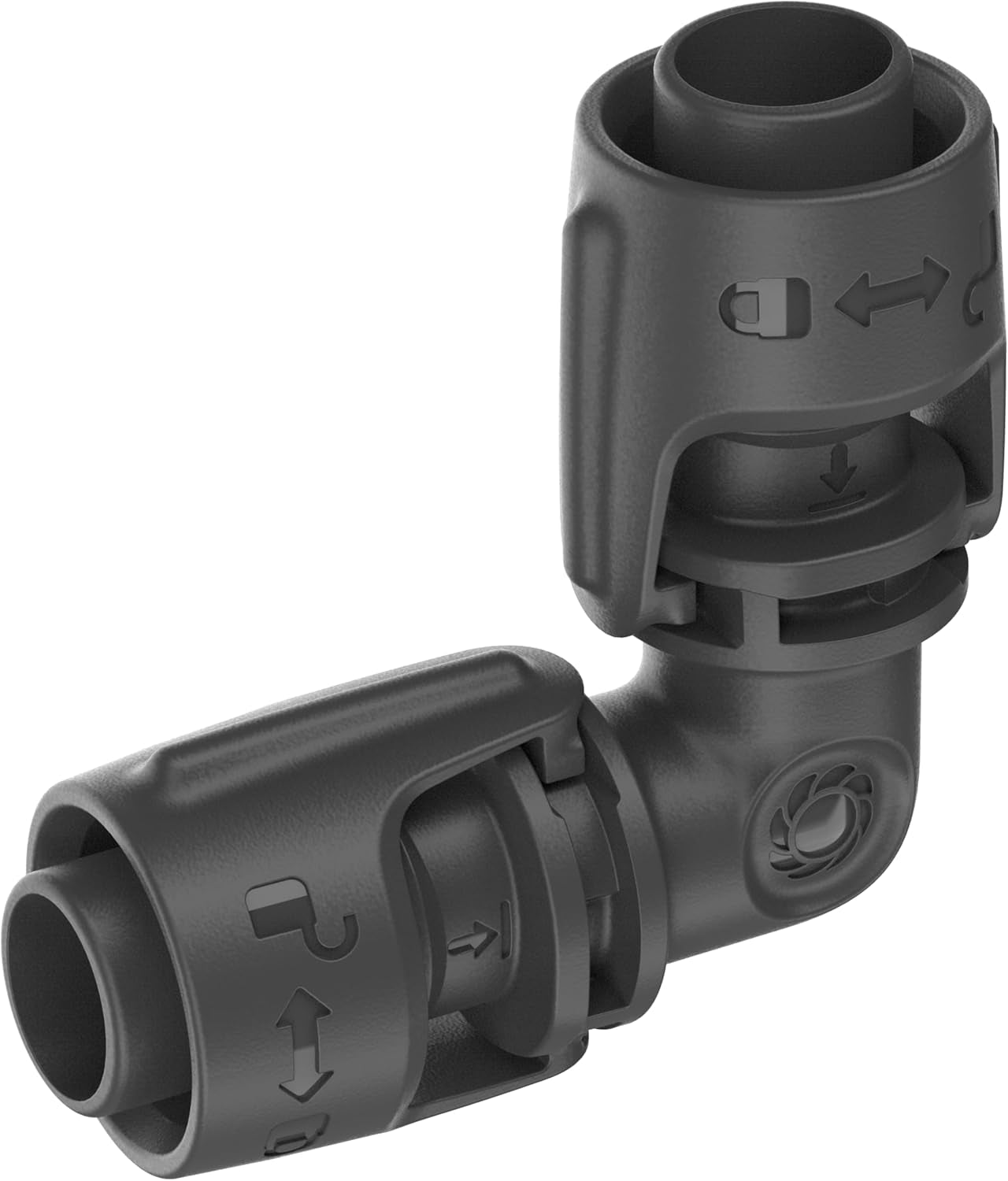 Gardena Micro-Drip Irigation System L-Piece 13mm (1/2"): Konektor potrubí pro obrácené 13mm přívodní potrubí, montáž bez nářadí, opakovaně použitelné (13202-20)