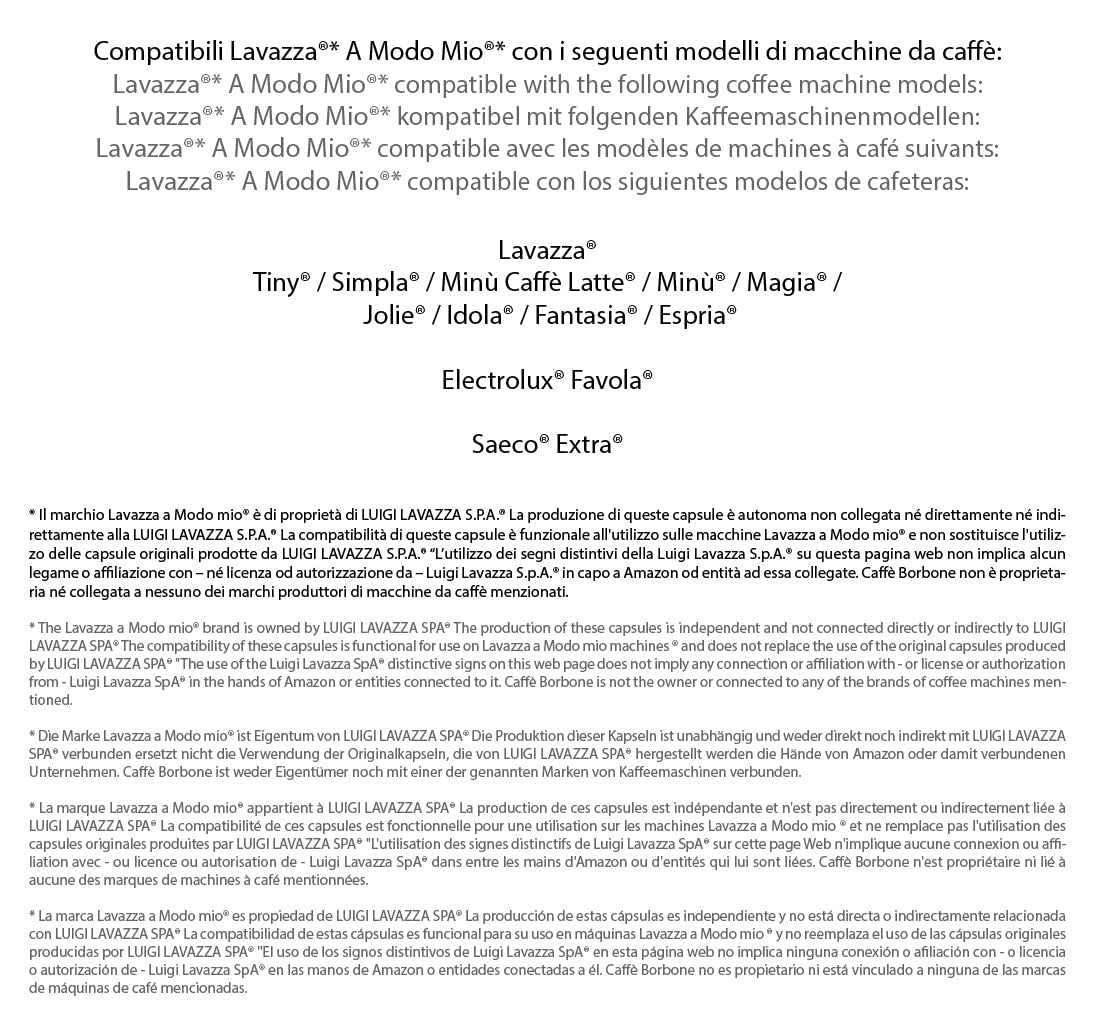 Caffè Borbone Kaffee Kapseln Don Carlo, Blue Mischung - 100 stück - Kompatibilní s Kaffeemaschinen der Marke Lavazza®* A Modo Mio®*